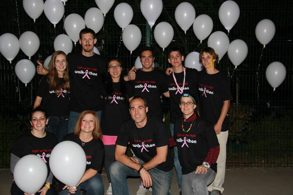 Posing with students and teachers who helped to plan and sponsor this fabulous event