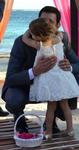 Harper hugs Uncle Jon