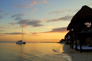 Sunset at Azul Beach