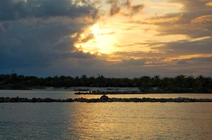 Sunset aboard the Fat Cat