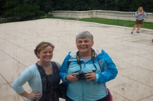 Me and Mom captured in the reflection of the bean
