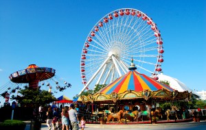 The ferris wheel on Navy Pier