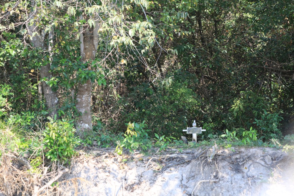 Alex's gravesite on the riverbank