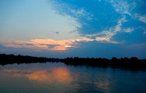 Beautiful Sunset over the Paraguay River