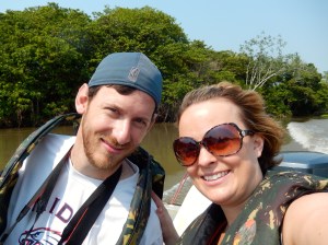 On the motor boat for the first few hours