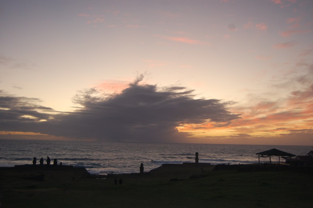 The whole complex at sunset