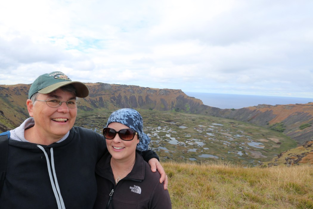 Me and my mom in front of the crater