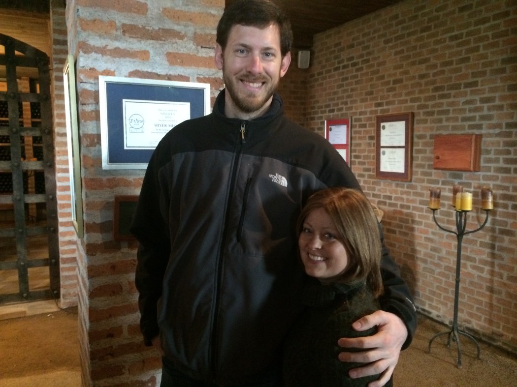 Me and Jon about to make our own wine in Santa Cruz